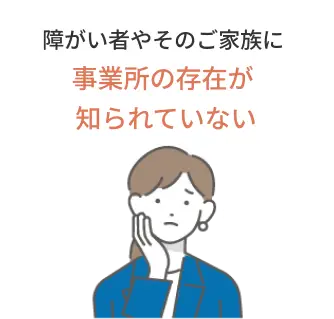 障がい者やそのご家族に事業所の存在が知られていない